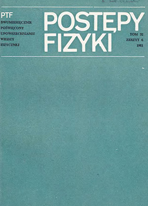 Postępy fizyki nr 6/1981