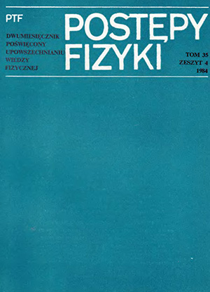 Postępy fizyki nr 4/1984