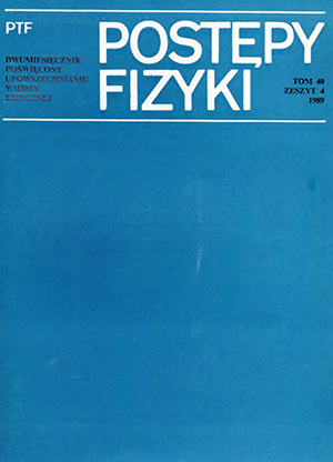 Postępy fizyki nr 4/1989