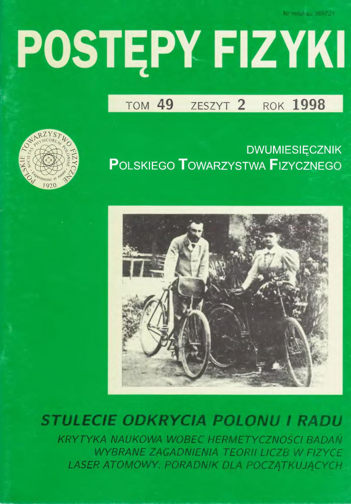 Postępy Fizyki 49 (2) 1998